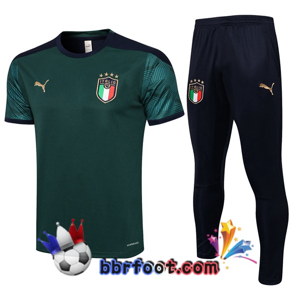 Training T-Shirts Italie + Pantalon Vert 21/22