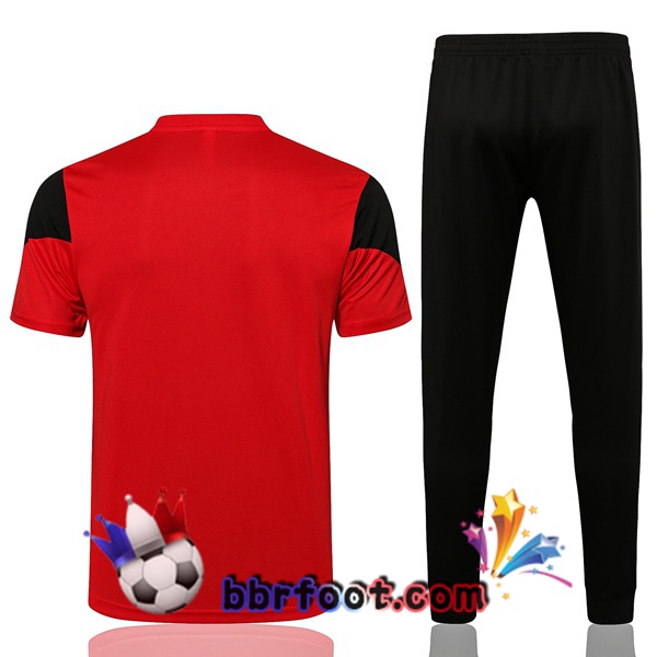 Training T-Shirts AC Milan + Pantalon Rouge Blanc 21/22