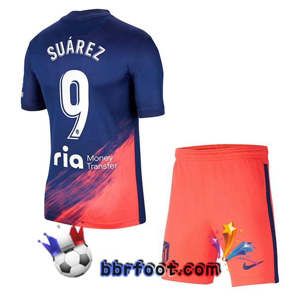 Maillot Foot Atletico Madrid (Suárez 9) Enfant Exterieur 21/22