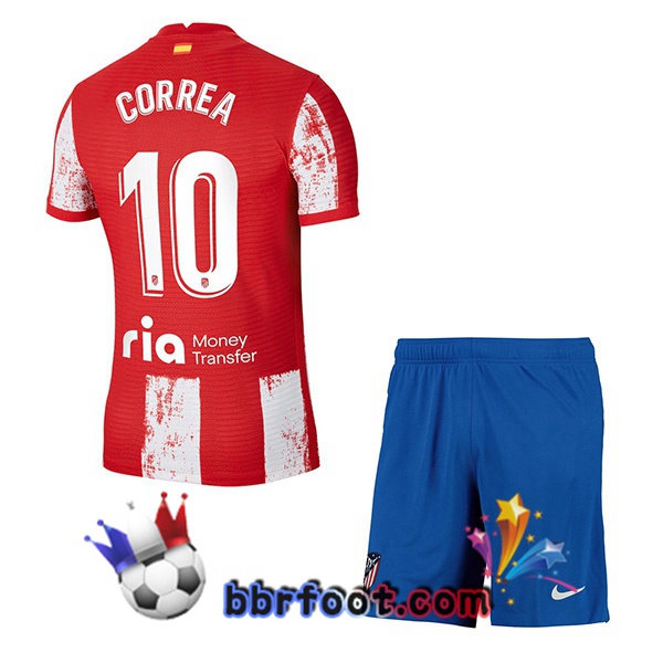 Maillot Foot Atletico Madrid (Correa 10) Enfant Domicile 21/22