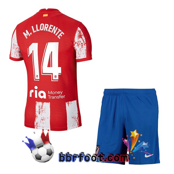 Maillot Foot Atletico Madrid (M. Llorente 14) Enfant Domicile 21/22