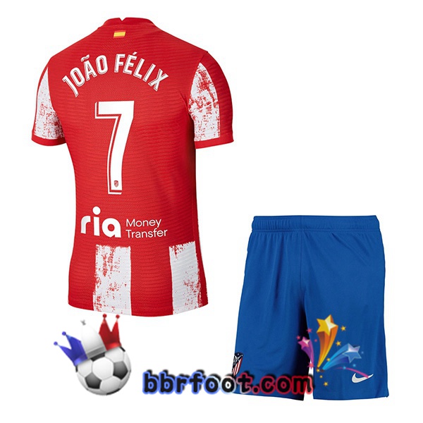 Maillot Foot Atletico Madrid (João Félix 7) Enfant Domicile 21/22