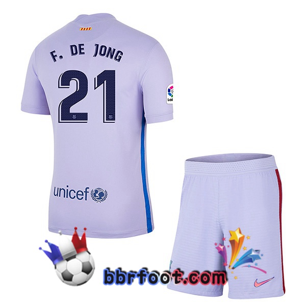 Maillot Foot FC Barcelone (F. DE JONG 21) Enfant Exterieur 21/22