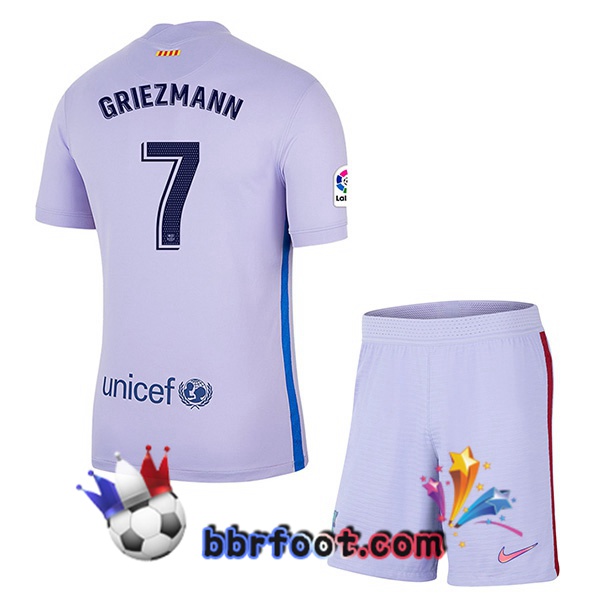 Maillot Foot FC Barcelone (GRIEZMANN 7) Enfant Exterieur 21/22