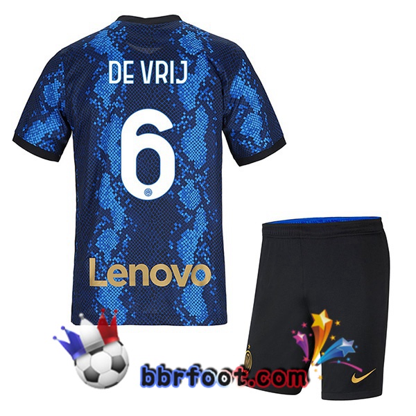 Maillot Foot Inter Milan (DE VRIJ 6) Enfant Domicile 21/22