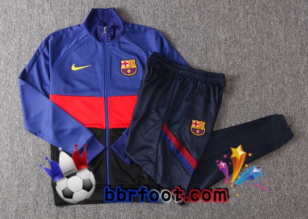 Veste Survetement Foot FC Barcelone Bleu Rouge Noir 21/22