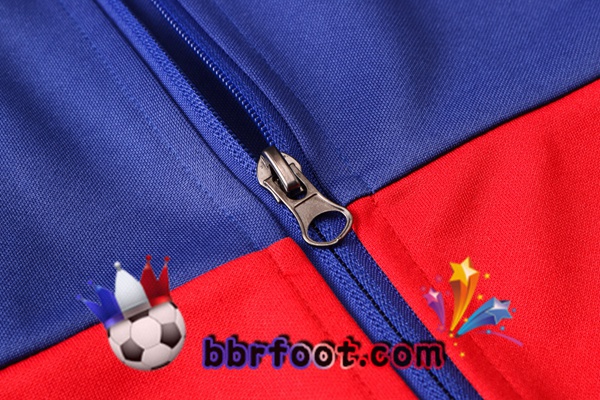 Veste Survetement Foot FC Barcelone Bleu Rouge Noir 21/22