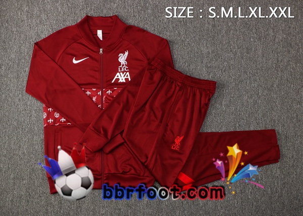 Veste Survetement Foot FC Liverpool Rouge 21/22