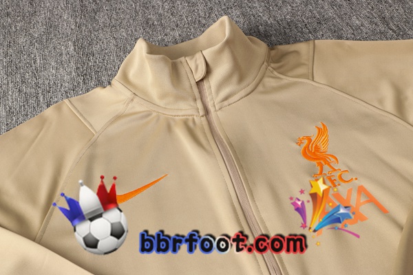 Veste Survetement Foot FC Liverpool Jaune 21/22