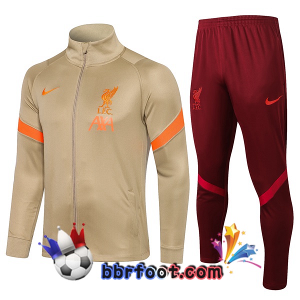 Veste Survetement Foot FC Liverpool Jaune 21/22