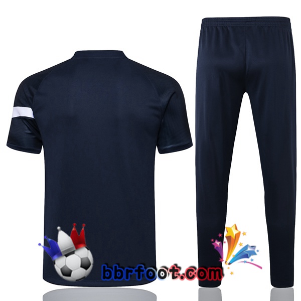 Training T-Shirts France + Pantalon Bleu Royal 21/22