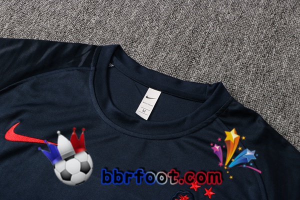 Training T-Shirts France + Pantalon Bleu Royal 21/22