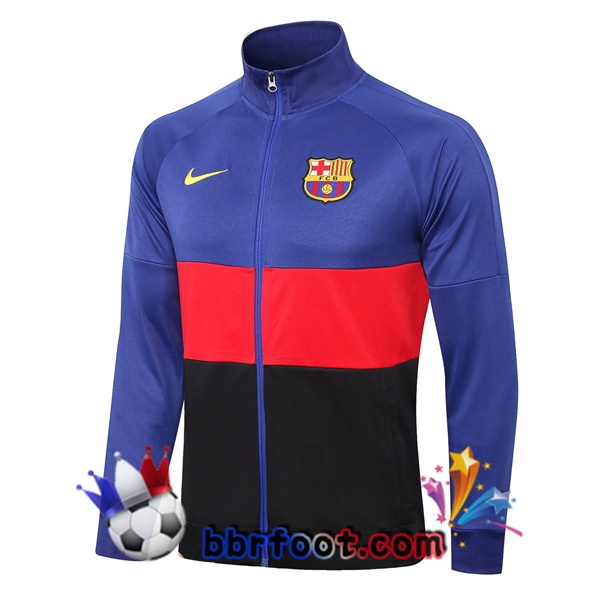 Veste Foot FC Barcelone Bleu Rouge Noir 21/22 Veste Foot FC Barcelone Bleu Rouge Noir 21/22