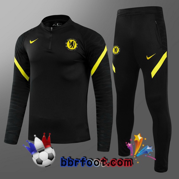 Survetement Foot FC Chelsea Enfant Noir 21/22