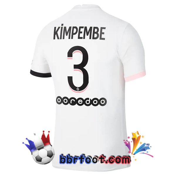Maillot Foot Jordan Paris PSG (Kimpembe 3) Exterieur 21/22 Maillot Foot Jordan Paris PSG (Kimpembe 3) Exterieur 21/22