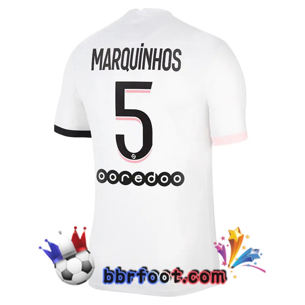 Maillot Foot Jordan Paris PSG (Marquinhos 5) Exterieur 21/22