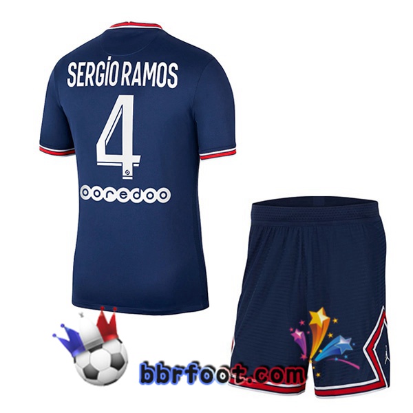 Maillot Foot Jordan Paris PSG (Sergio Ramos 4) Domicile 21/22