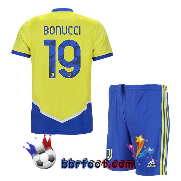 Maillot Foot Juventus (BONUCCI 19) Enfant Third 21/22 Maillot Foot Juventus (BONUCCI 19) Enfant Third 21/22