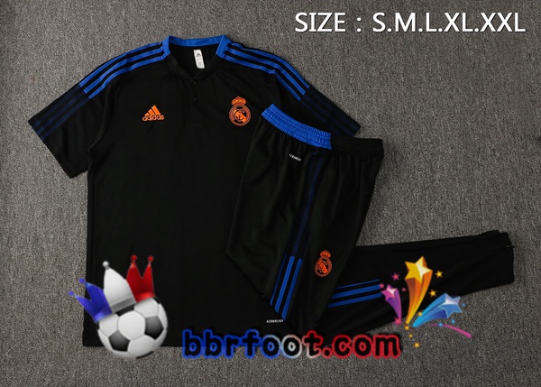 Polo Foot Real Madrid + Pantalon Noir 21/22