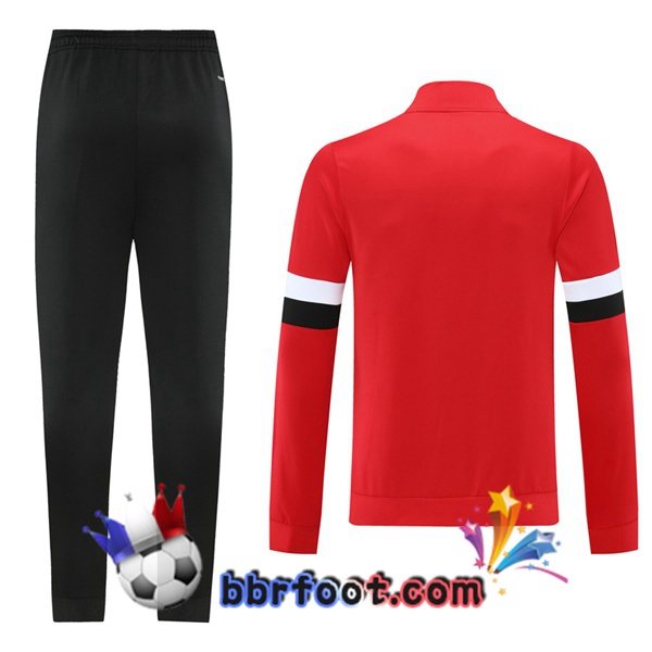 Veste Survetement Foot Manchester United Rouge 21/22