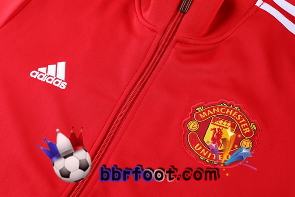 Veste Survetement Foot Manchester United Rouge 21/22