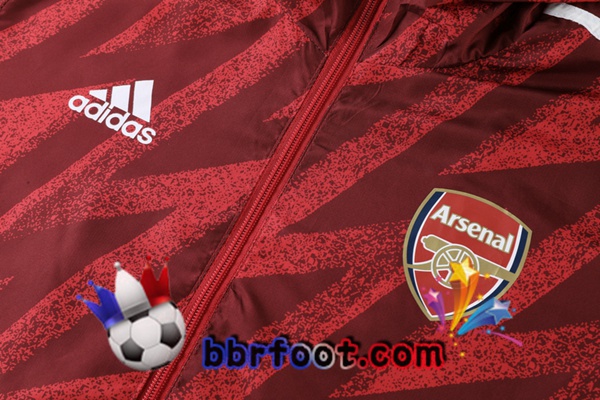 Coupe Vent Survetement Foot Arsenal Rouge 21/22