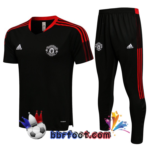 Training T-Shirts Manchester United + Pantalon Noir 21/22