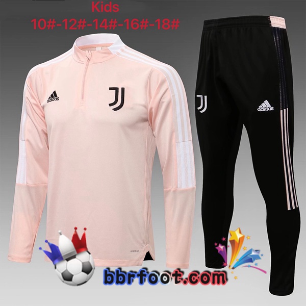 Survetement Foot Juventus Enfant Rose 21/22