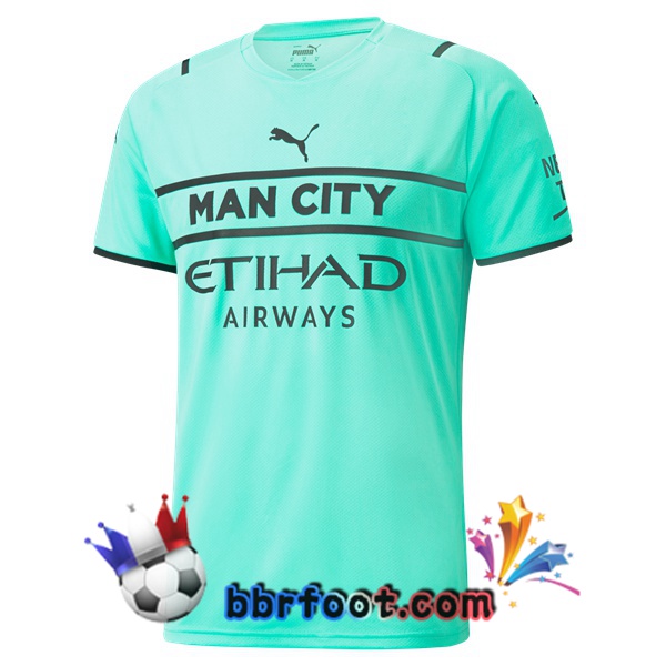Maillot Foot Manchester City Gardien de but Vert 21/22