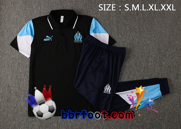 Polo Foot Marseille OM + Pantalon Noir 21/22
