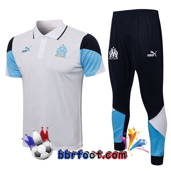 Polo Foot Marseille OM + Pantalon Blanc 21/22