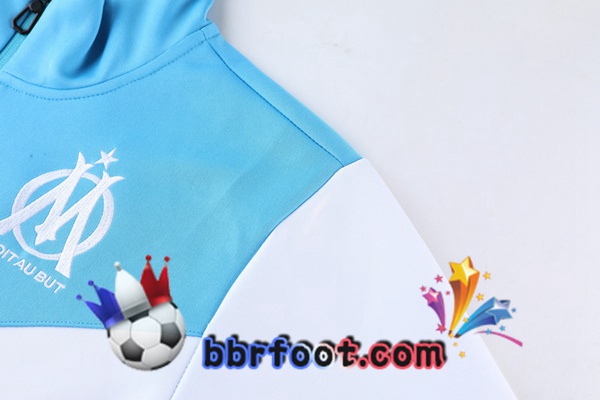 Veste Survetement Foot Marseille OM Bleu Blanc 21/22