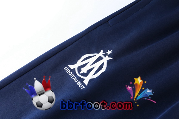 Veste Survetement Foot Marseille OM Bleu Blanc 21/22