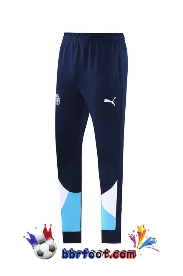 Veste Survetement Foot Manchester City Bleu Blanc 21/22