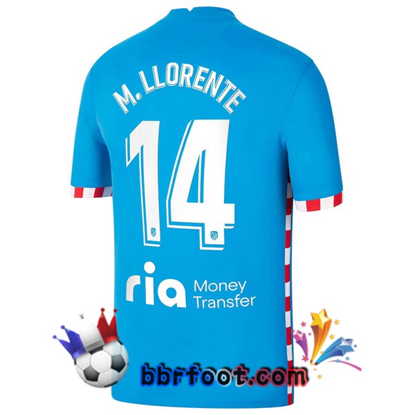 Maillot Foot Atletico Madrid (M. Llorente 14) Third 21/22