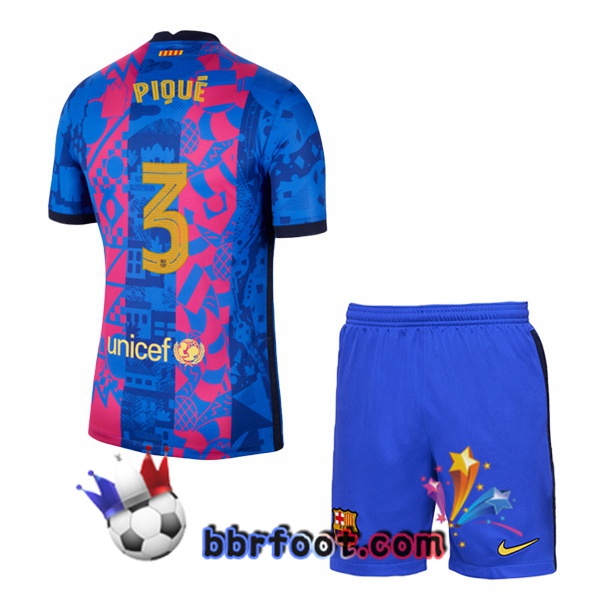 Maillot Foot FC Barcelone (PIQUÉ 3) Enfant Third 21/22