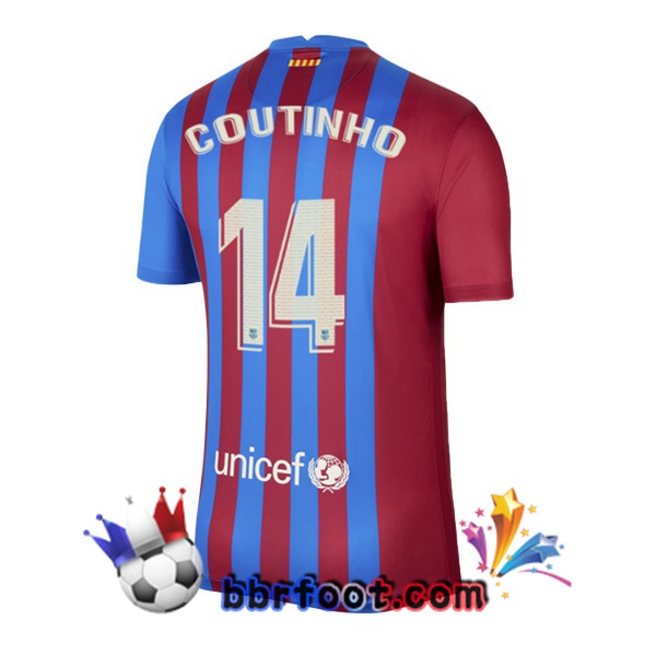 Maillot Foot FC Barcelone (Coutinho 14) Domicile 21/22