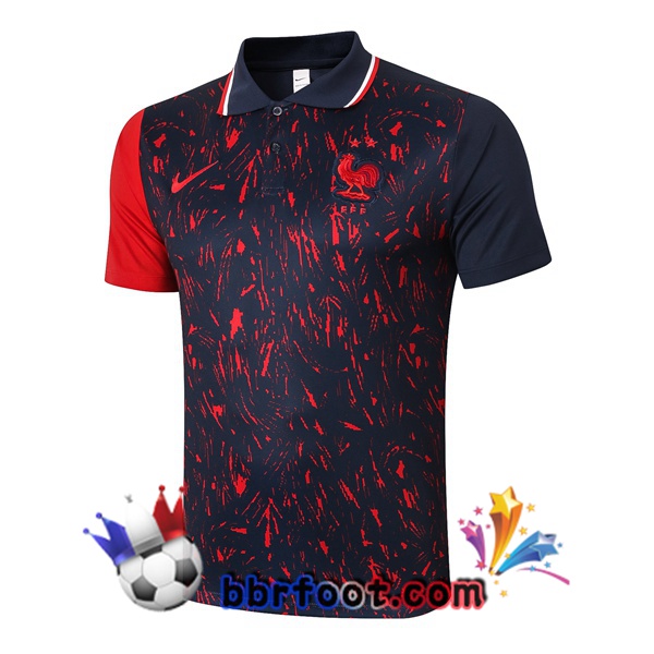 Polo Foot France Noir Rouge 21/22