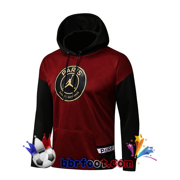 Sweatshirt à Capuche JORDAN Paris PSG Rouge Noir 21/22
