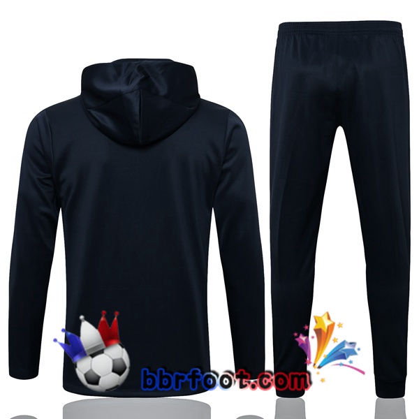 Veste A Capuche Survetement Foot Angleterre Bleu Royal 21/22