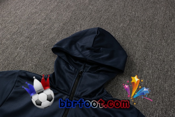 Veste A Capuche Survetement Foot Angleterre Bleu Royal 21/22