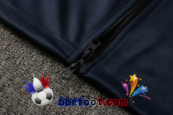 Veste A Capuche Survetement Foot Angleterre Bleu Royal 21/22