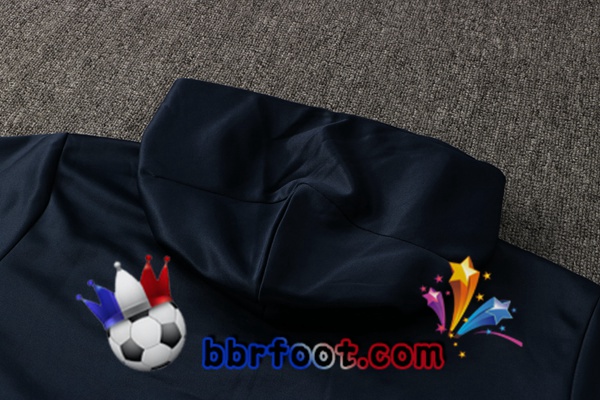 Veste A Capuche Survetement Foot Angleterre Bleu Royal 21/22