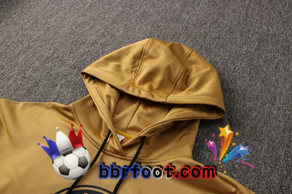 Veste A Capuche Survetement Foot JORDAN Paris PSG Jaune 21/22