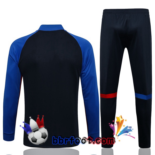 Veste Survetement Foot FC Barcelone Bleu Noir 21/22