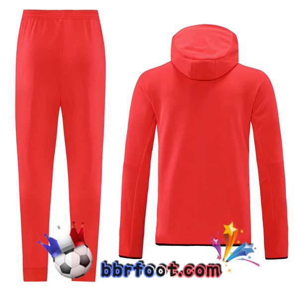 Veste A Capuche Survetement Foot FC Liverpool Orange 21/22