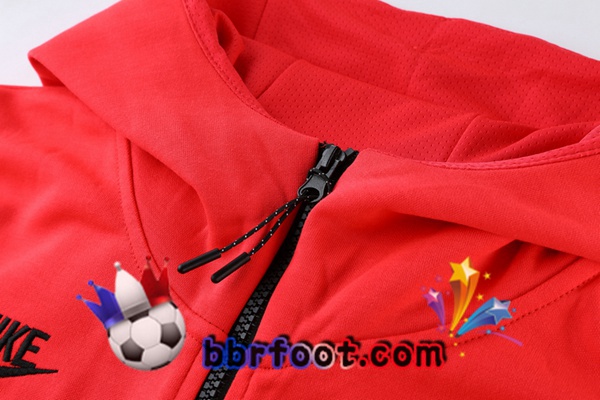 Veste A Capuche Survetement Foot FC Liverpool Orange 21/22