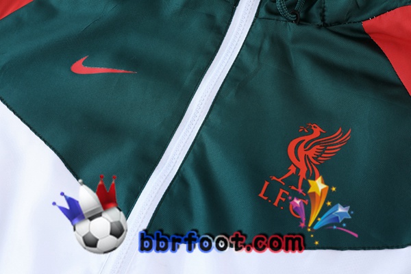 Coupe Vent Survetement Foot FC Liverpool Blanc 21/22