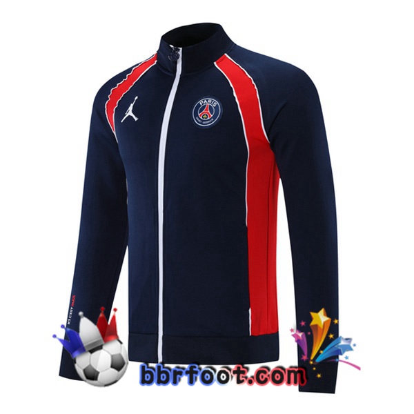 Veste Foot JORDAN Paris PSG Bleu Royal 21/22 Veste Foot JORDAN Paris PSG Bleu Royal 21/22