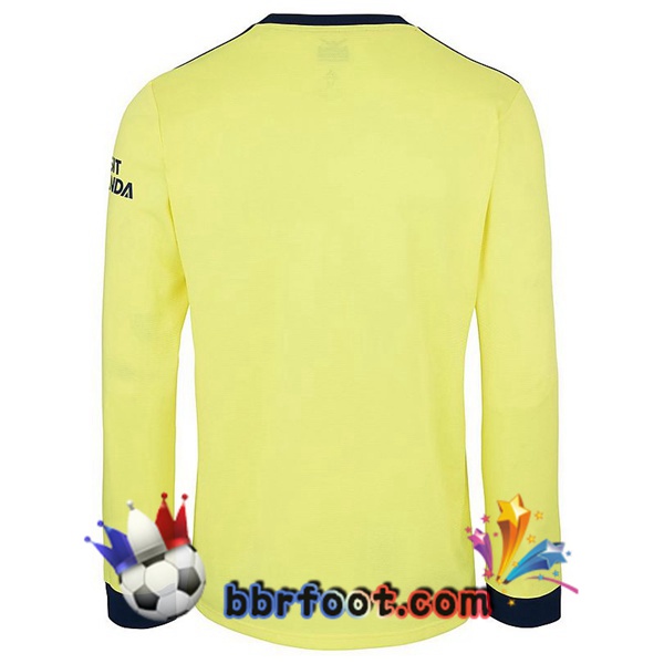 Maillot Foot Arsenal Exterieur Manche Longue Jaune 21/22